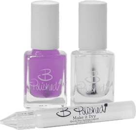 Stylish Nail Polish Duo with Quick Dry Solution PNG