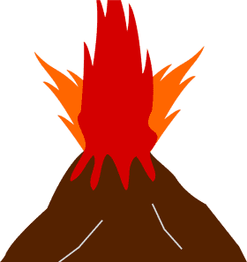 Erupting Volcano of Fiery Fury PNG