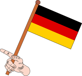 Vibrant Party Flag Held High PNG