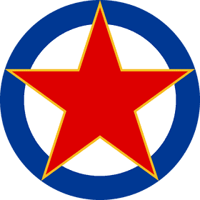 Air Force Emblem with Red Star PNG