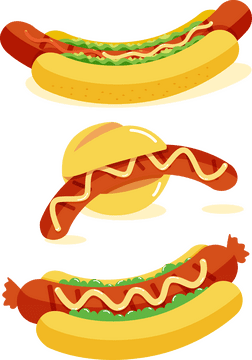Fast Food Fiesta Hot Dog Delights PNG