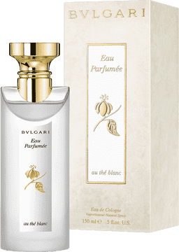 Elegant White Tea Perfume Bottle Ensemble PNG
