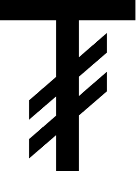 Utility Pole Silhouette with Crossbars PNG