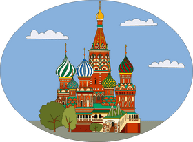 Colorful Cathedral of Unique Architecture PNG