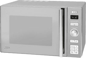Sleek Stainless Steel Microwave Oven Design PNG