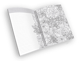 Open Book of Creative Blossoms PNG