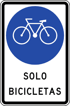 Bicycle Lane Only Sign PNG