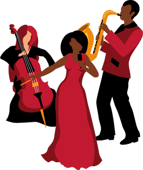 Vibrant Jazz Band Harmony in Motion PNG