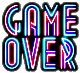 Neon Sign Game Over Vibes PNG