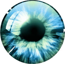 Vibrant Blue Eye of Perception PNG