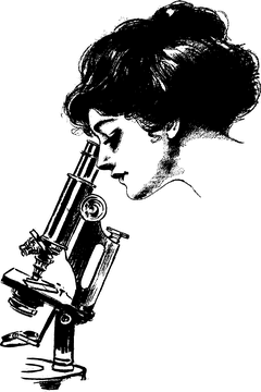 Elegant Scholar with a Microscope PNG