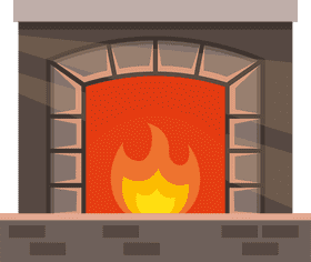Cozy Evening by the Fireplace PNG