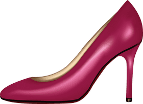 Elegant Pink High Heel Shoe PNG