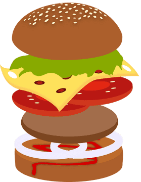 Ultimate Layered Burger Delight PNG