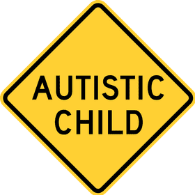 Autistic Child Awareness Sign PNG