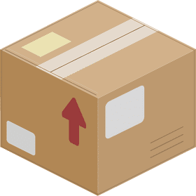 Delivery Box with Arrow Indicator PNG