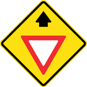 Yield Sign Alert for Oncoming Traffic PNG
