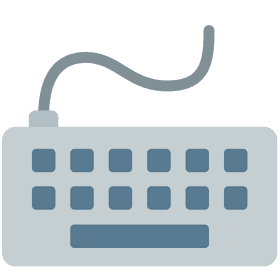 Stylish Blue Keyboard with Sleek Design PNG