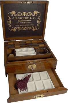 Artisan's Luxury Wooden Artist's Box PNG