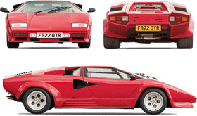 Classic Red Sports Car Icon PNG
