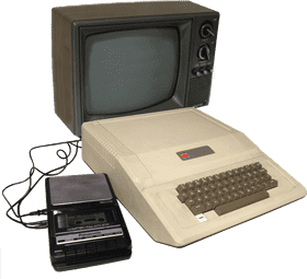 Vintage Computer with Classic Keyboard Keys PNG