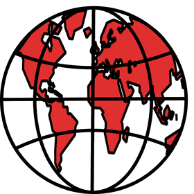 Global Connections The Red Globe of Knowledge PNG