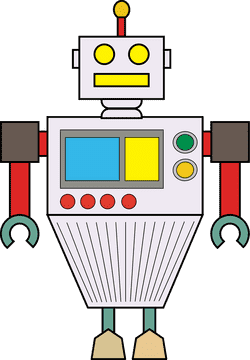 Colorful Industrial Robot Companion Design PNG
