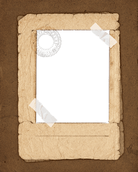 Rustic Vintage Photo Frame Design PNG