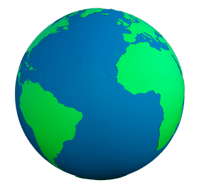 Vibrant Blue and Green Earth PNG