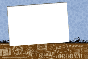 Blank Postcard Template for Creative Designs PNG