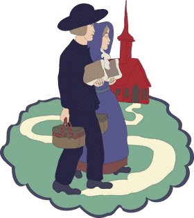 Childhood Journey to the Red Church PNG