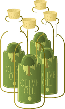 Pure Olive Oil Elegance in Bottles PNG