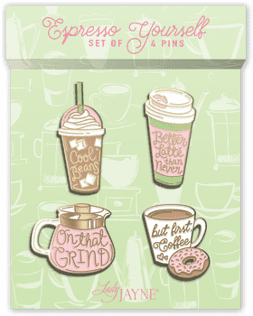 Coffee Cup Quirks A Playful Pin Collection PNG