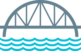 Serene Waters Under the Bridge PNG