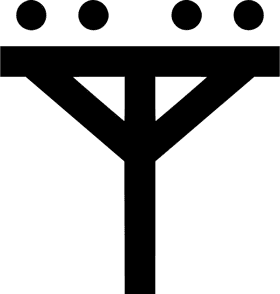 Stylized Utility Pole Design for Modern Infrastructure PNG