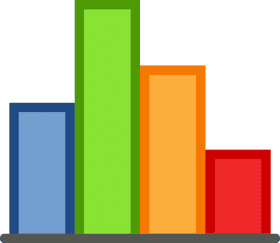 Colorful Bar Chart Visualization for Data Analysis PNG