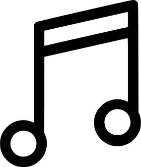 Melody in the Shape of a Music Note PNG