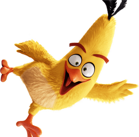 Joyful Yellow Bird in Flight PNG