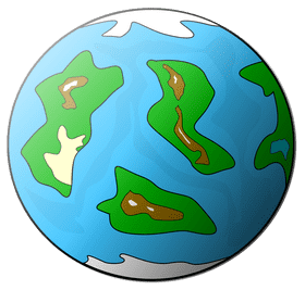 Vibrant Globe of Life and Landscapes PNG