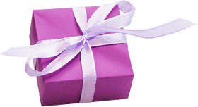 Delightful Purple Gift Box Surprise PNG