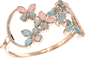 Blossoming Elegance A Gemstone Jewelry Delight PNG