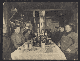 Gathering in a Historic Hospital Room Setting PNG