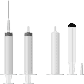Collection of Medical Syringes in Various Styles PNG