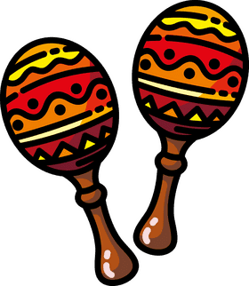 Colorful Ribbon Shakers in Harmony PNG