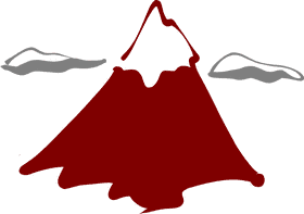 Fiery Lava Flowing from the Volcano PNG