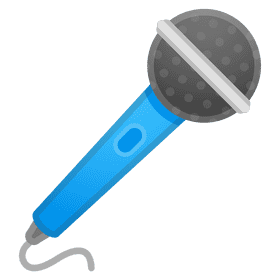 Vibrant Blue Microphone for Perfect Sound PNG