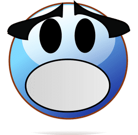 Melancholic Emoticon of Blue Sadness PNG
