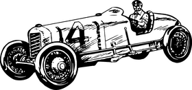 Vintage Racing Hero Classic Race Car Adventure PNG