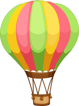 Colorful Balloon Adventure in the Sky PNG