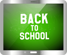 Back to School Tablet Learning Hub PNG